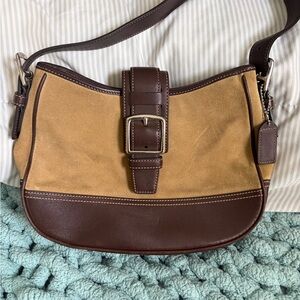 Vintage Coach Hampton Suede Hobo Bag